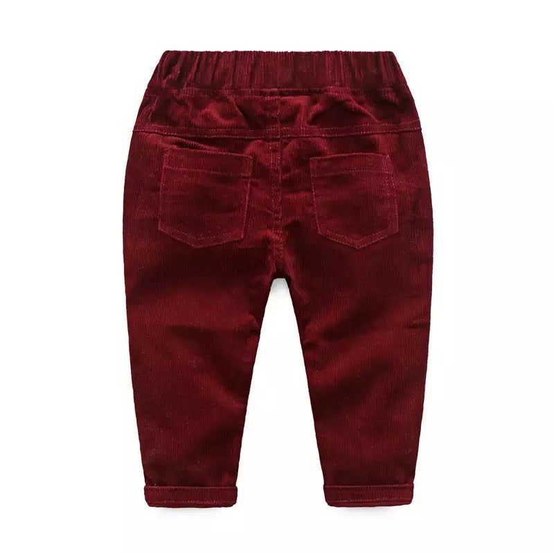 Slim fit Corduroy Pants in RED