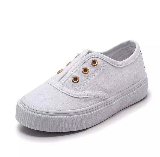 Candy Coloured Canvas Sneakers in WHITE