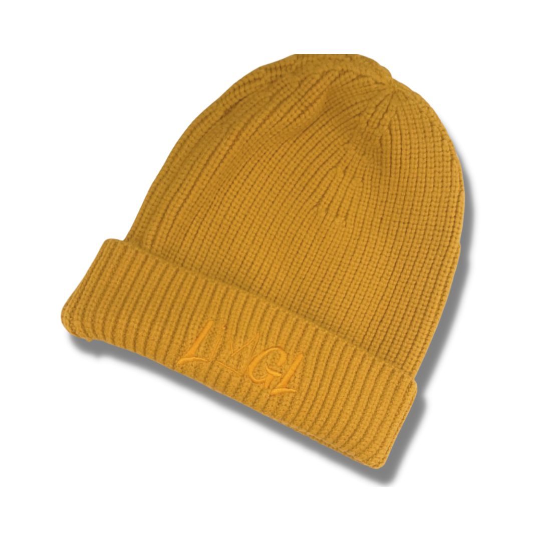 Knit Beanie in GOLD