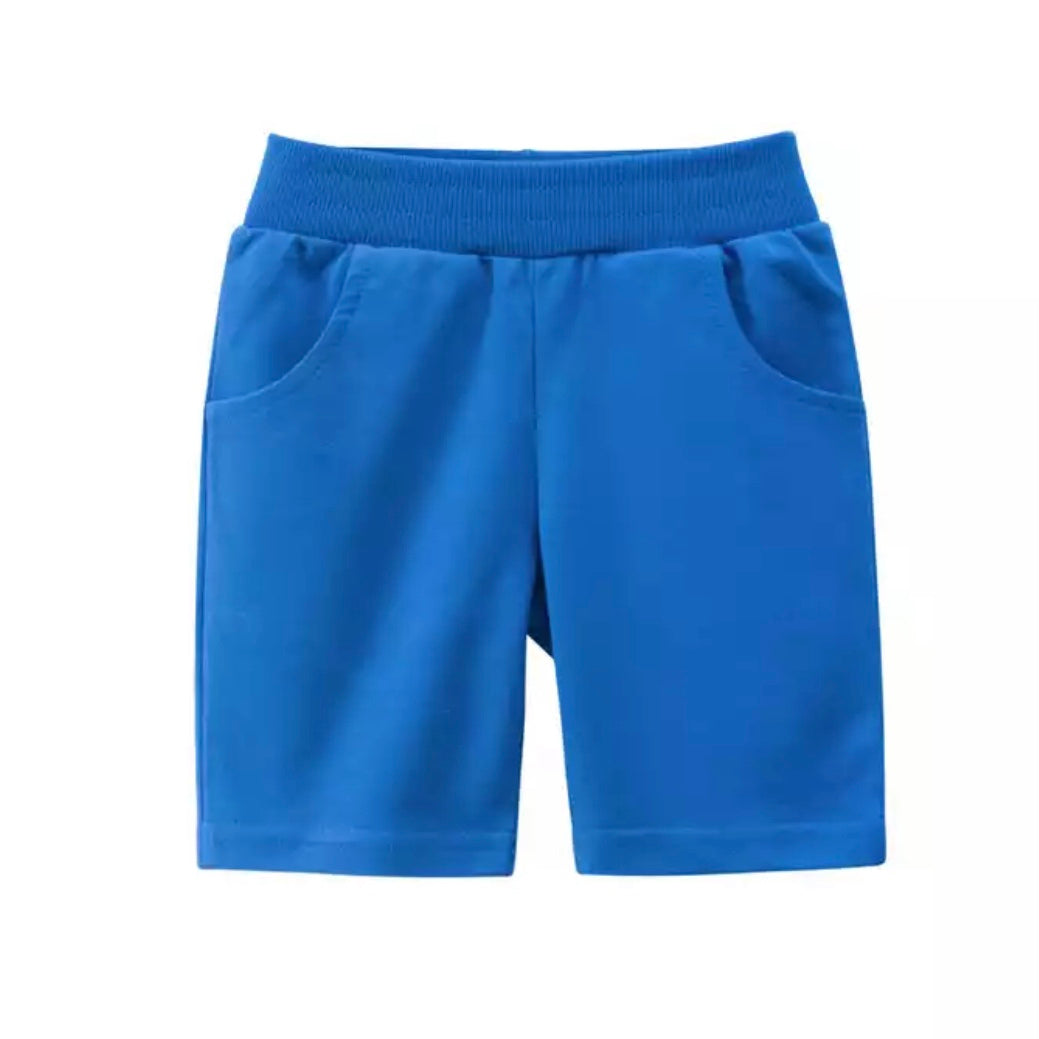 Cotton Terry Basic Shorts in BLUE