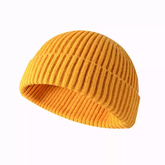 Knit Beanie in GOLD